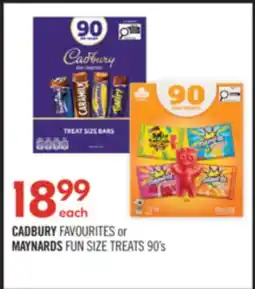 Shoppers Drug Mart CADBURY FAVOURITES or MAYNARDS FUN SIZE TREATS 90's offer