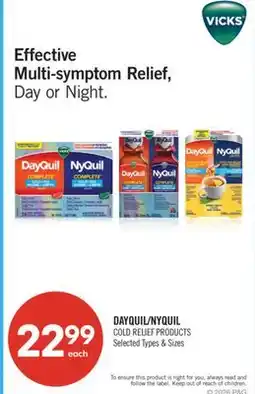 Shoppers Drug Mart DAYQUIL/NYQUIL COLD RELIEF PRODUCTS offer