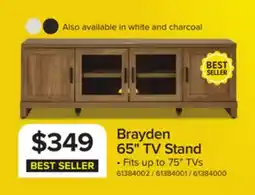 Leon's Brayden 65 TV Stand - Oak offer