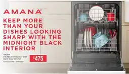 Leon's Amana White Dishwasher with Quick Wash Cycle - ADFS2524RW offer