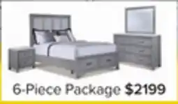 Leon's Silverstone 6 - Piece Queen Storage Bedroom Package - Mist Grey offer