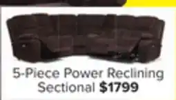 Leon's Maxwell 5-Piece Power Reclining Sectional - Brown offer