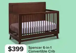 Leon's Delta Children Spencer 6-in-1 Convertible Crib - Teak Brown offer
