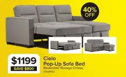 Leon's Cielo Reversible Pop-Up Sofa Bed - Java offer