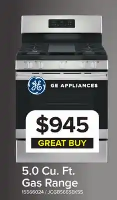 Leon's GE Stainless Steel Freestanding Gas Range (5.0 Cu. Ft.) - JCGBS66SEKSS offer