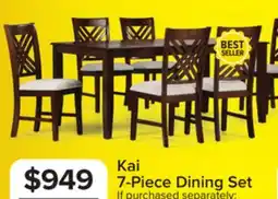 Leon's Kai 7-Piece Extendable Dining Set - Brown offer
