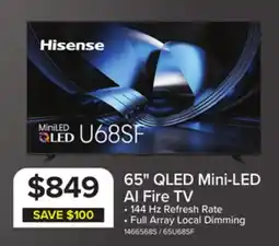 Leon's Hisense 65 QLED Mini-LED AI TV 144Hz - Fire TV offer