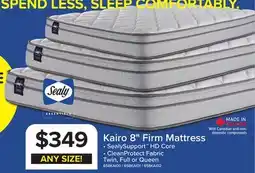 Leon's Sealy Essentials Kairo Medium Euro Top Twin Mattress offer
