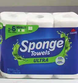 Walmart SpongeTowels Ultra 3 = 6 double roll paper towels offer