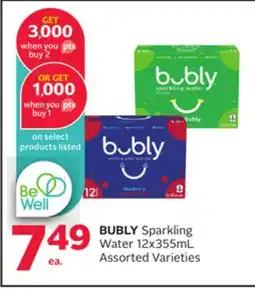 Rexall BUBLY Sparkling Water offer