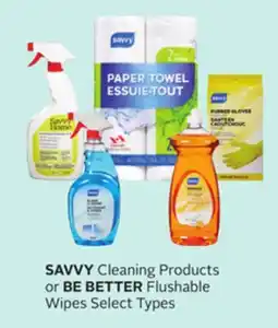 Rexall SAVVY Cleaning Products or BE BETTER Flushable Wipes offer