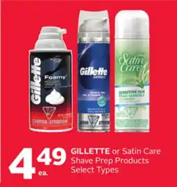 Rexall GILLETTE or Satin Care Shave Prep Products offer