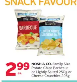 Rexall NOSH & CO. Family Size Potato Chips Barbecue or Lightly Salted 250G or Cheese Crunchies 225g offer