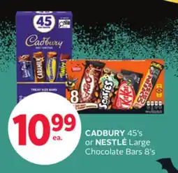 Rexall CADBURY 45's or NESTLÉ Large Chocolate Bars 8's offer