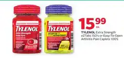 Rexall TYLENOL Extra Strength eZTabs 150's or Easy-To-Open Arthritis Pain Caplets 100's offer