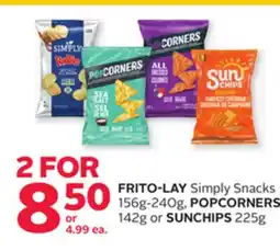 Rexall FRITO-LAY Simply Snacks 156g-240g, POPCORNERS 142g or SUNCHIPS 225g offer