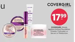 Rexall COVERGIRL Simply Ageless Defying Foundation, Powder, Concealer or Serum or Moisturizer offer