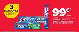Rexall CREST Toothpaste 50ml-100ml OR ORAL-B Toothbrushes offer