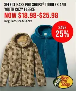 Cabela's SELECT BASS PRO SHOPS TODDLER AND YOUTH COZY FLEECE offer