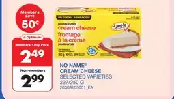 Wholesale Club NO NAME CREAM CHEESE, 227/250 G offer