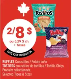 Pharmaprix RUFFLES Potato or TOSTITOS Tortilla Chips offer