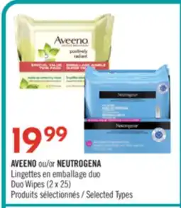 Pharmaprix AVEENO or NEUTROGENA Duo Wipes (2 x 25) offer