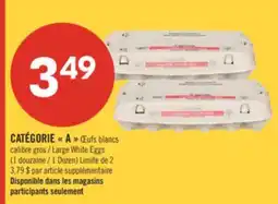 Pharmaprix CATÉGORIE A Large White Eggs offer