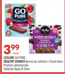 Pharmaprix LECLERC GO PURE, HEALTHY CRUNCH Snack Bars offer