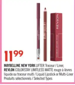Pharmaprix MAYBELLINE NEW YORK LIFTER Liner REVLON COLORSTAY LIMITLESS MATTE Liquid Lipstick or Multi-Liner offer
