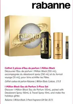 Pharmaprix Rabanne 1 Million Black 3-Piece Fragrance Gift Set offer