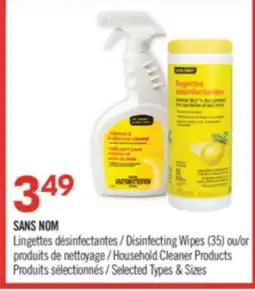 Pharmaprix NO NAME Disinfecting Wipes (35) or Household Cleaner Products offer