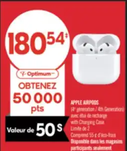 Pharmaprix APPLE AIRPODS (4ème génération) offer