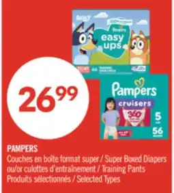 Pharmaprix PAMPERS Super Boxed Diapers or Training Pants offer