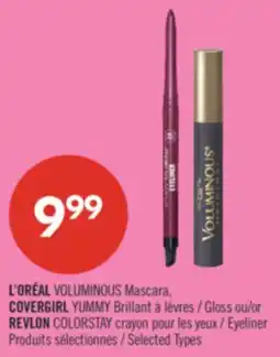 Pharmaprix L'ORÉAL VOLUMINOUS Mascara COVERGIRL YUMMY Gloss or REVLON COLORSTAY Eyeliner offer