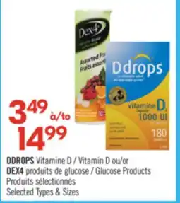 Pharmaprix DDROPS Vitamine D or DEX4Glucose Products offer