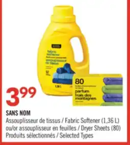 Pharmaprix NO NAME Fabric Softener (1,36 L) or Dryer Sheets (80) offer