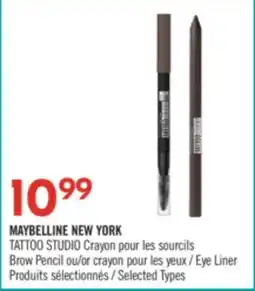 Pharmaprix MAYBELLINE NEW YORK TATTOO STUDIO Brow Pencil or Eye Liner offer