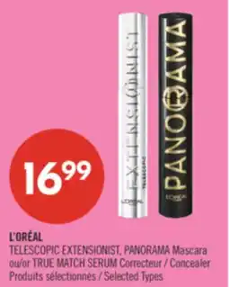 Pharmaprix L'ORÉAL TELESCOPIC EXTENSIONIST, PANORAMA Mascara or TRUE MATCH SERUM Concealer offer