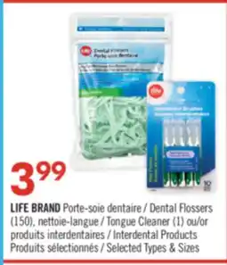 Pharmaprix LIFE BRAND Dental Flossers (150), Tongue Cleaner (l) Interdental Products offer