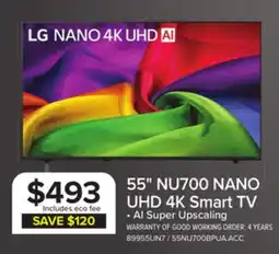 Leon's LG 55 4K Smart NANO UHD NU700 TV - 55NU700BPUA.ACC offer