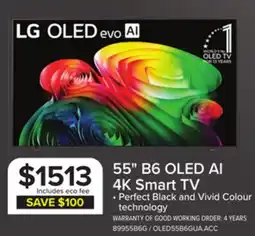 Leon's LG 55 4K Smart OLED AI B6 webOS TV - OLED55B6GUA.ACC offer