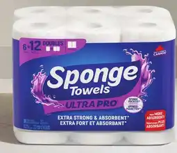 Walmart Pack of 6 = 12 double rolls of UltraPro SpongeTowels offer