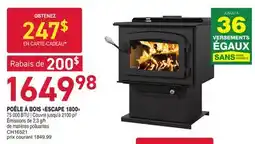 Matério POÊLE À BOIS - ESCAPE 1800 offer