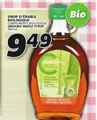 IGA Sirop d'érable biologique offer