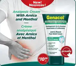 Jean Coutu Genacol joint & muscle pain relief cream offer