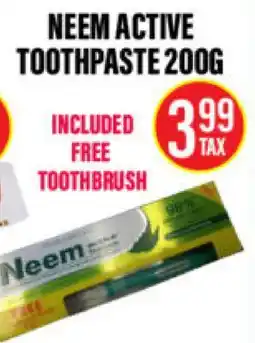 Noble Fresh Foods NEEM ACTIVE TOOTHPASTE offer