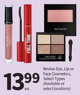 Pharmasave Revlon Eye, Lip or Face Cosmetics, Select Types offer