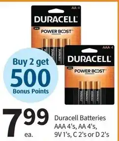 Pharmasave Duracell Batteries offer