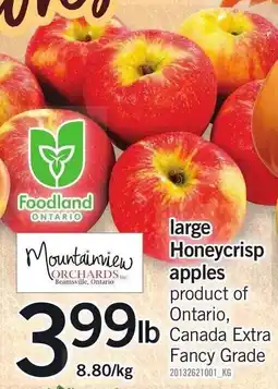 Loblaws Foodland Ontario Mountainview Orchards Inc. Honeycrisp apples offer
