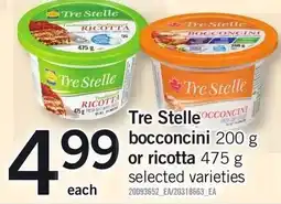 Loblaws Tre Stelle bocconcini or ricotta offer